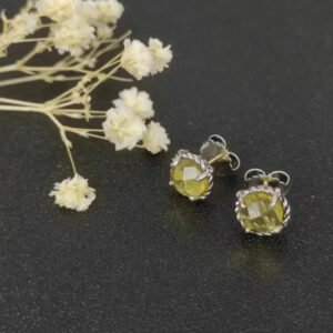3E431C31-77AD-2D98-274E-1A8116171BE2.jpg Petite Chatelaine® Stud Earrings Sterling Silver with Yellow Topaz and Diamonds
