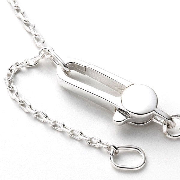 Sterling Silver Trademark Logo Square Pendant Necklace