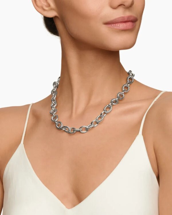 406A8379-4543-B04A-6191-C24B2F6A8766.jpg Oval Link Chain Necklace Sterling Silver, 16mm