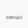 416B5C66-F22E-AE81-152F-B531B8CEEC9B.jpg Petite Infinity Band Ring Sterling Silver with 14K Yellow Gold, 4mm