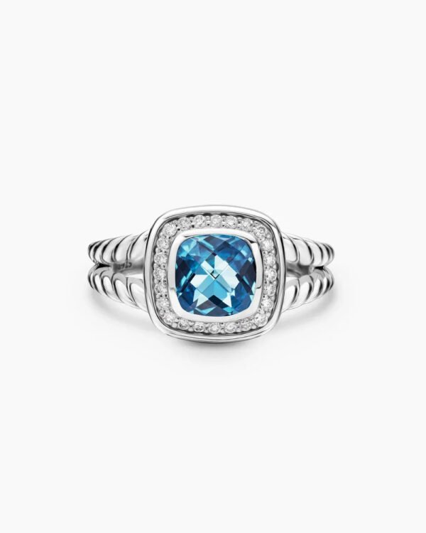 4226D790-27A9-7A65-A2C4-8B7226028938.jpg Petite Albion® Ring Sterling Silver with Blue Topaz and Diamonds - 6