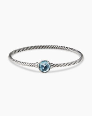 4263C512-FB6D-183B-15CC-5D21D1397C3D.jpg Petite Chatelaine Bracelet Sterling Silver with Blue Topaz, 3mm - 17cm