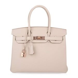 Birkin 30 Bag Craie Togo Leather with Rose Gold Hardware
