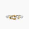 Petite Buckle Ring Sterling Silver with 18K Yellow Gold, 2mm - 6