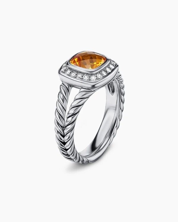 46D09C9A-8797-15F6-5F6B-C3672EF37848.jpg Petite Albion® Ring Sterling Silver with Citrine and Diamonds, 7mm