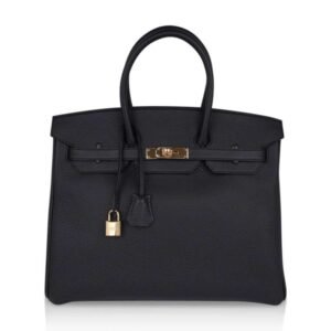 Limited Edition Birkin 35 Bag Plomb (Off Black) Togo Leather with Gold Hardware