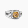 47444ECF-A193-6536-522F-581C1CFE173A.jpg Petite Albion® Ring Sterling Silver with Citrine and Diamonds, 7mm