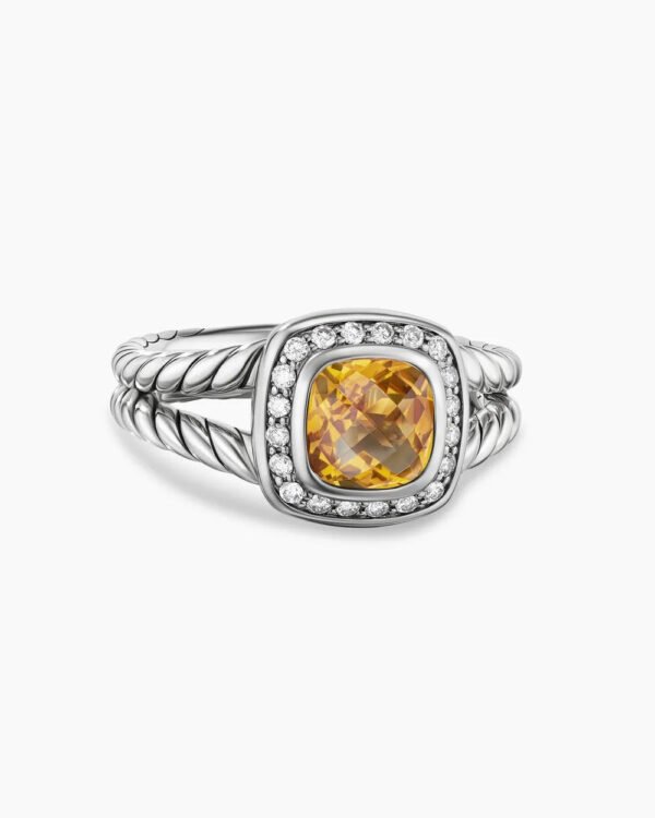 47444ECF-A193-6536-522F-581C1CFE173A.jpg Petite Albion® Ring Sterling Silver with Citrine and Diamonds, 7mm