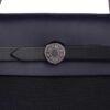 Herbag Zip 31 Bag Retourne Black Toile & Blue Indigo Vache Hunter Leather with Palladium Hardware