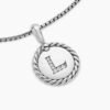 4802AA3C-A0AE-2D52-7ECE-9A196DCB5558.jpg Initial Charm Necklace Sterling Silver with Diamond L