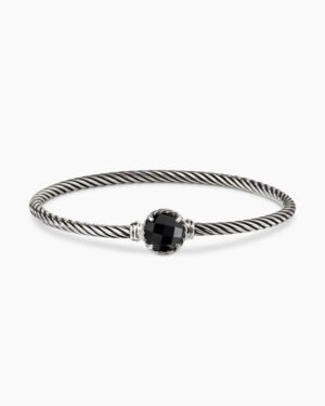 48AE97B6-8483-C5EC-FF7D-0EC8F2683F2C.jpg Petite Chatelaine Bracelet Sterling Silver with Black Onyx, 3mm - 17cm