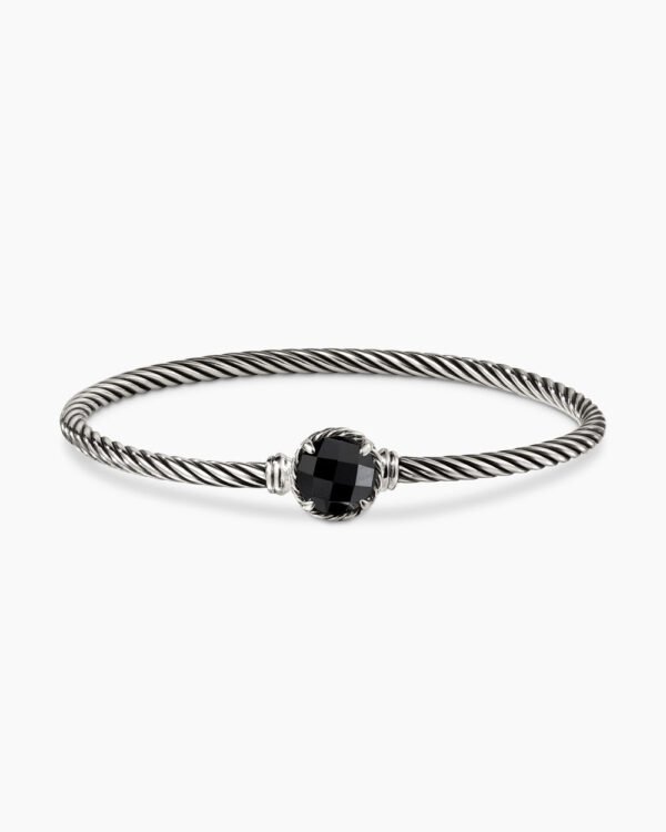 48AE97B6-8483-C5EC-FF7D-0EC8F2683F2C.jpg Petite Chatelaine Bracelet Sterling Silver with Black Onyx, 3mm - 17cm