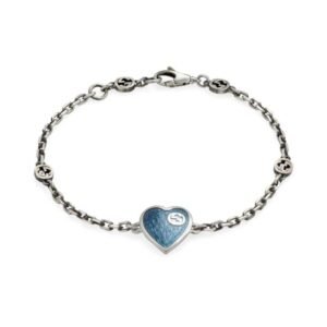 49F6EF1B-CE98-4775-9128-24B5862524C0.jpg Interlocking G Light Blue Enamel Heart Bracelet