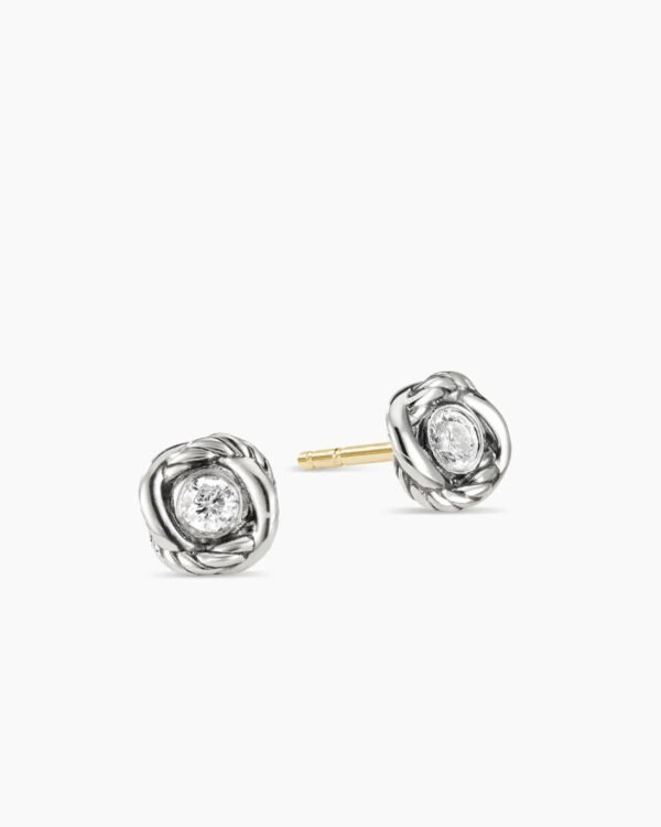 5023ABE0-BD0B-3EFE-E62F-BAD9DBBBAF9F.jpg Infinity Stud Earrings Sterling Silver with Diamonds, 6.8mm