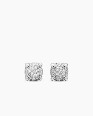 50B037D5-3465-21BD-1CBE-8D7FDE21CDFE.jpg Petite Chatelaine® Stud Earrings Sterling Silver with Pavé Diamonds, 9mm