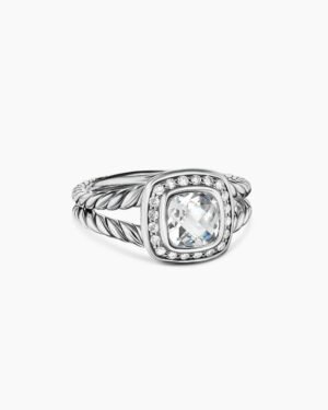 50D882B7-8BD0-153A-8F3A-93CF503CD0E5.jpg Petite Albion® Ring Sterling Silver with White Topaz and Diamonds, 7mm