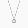 50F3965D-861A-C6C2-5A5E-5A7F1E67432A.jpg Petite Albion® Pendant Necklace Sterling Silver with White Topaz and Diamonds, 7mm