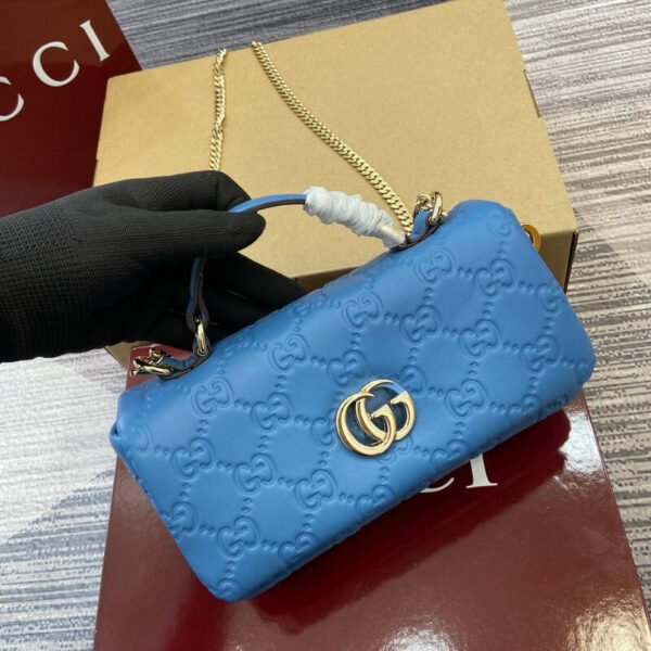 Gucci Milano Mini Puffy GG Embossed Leather