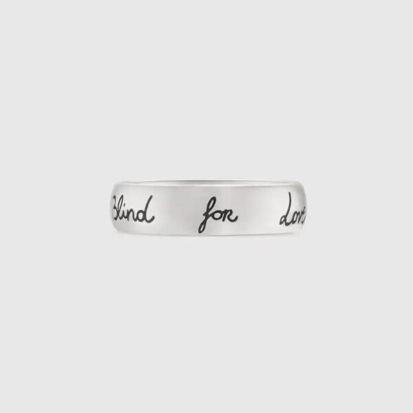 BLIND FOR LOVE' RING IN SILVER