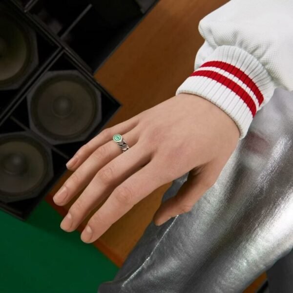 54A65D60-1169-1DC5-0C8B-4DB5A969256C.jpg INTERLOCKING G ENAMEL RING