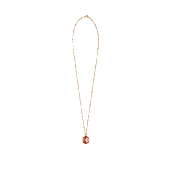 B Blossom Pendant, Yellow Gold, White Gold, Cornelian And Diamonds
