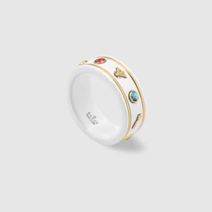 Icon ring with gemstones