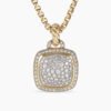 Albion Pendant 18K Yellow Gold with Pave Diamonds, 14mm