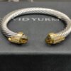 5ADCB56B-BAE2-F579-366A-16A0A0322B48.jpg 7mm Cable Bracelet with Brown & Diamond Accents ??Gold Cap