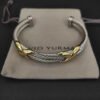 Petite X Center Station Bracelet Sterling Silver with 18K Yellow Gold, 10mm