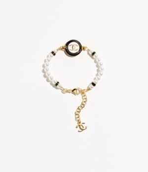 5B48535B-ED9A-7BE7-377C-D4BC0E23B336.jpg Black and White Circle Pearl Chain Bracelet