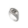 INTERLOCKING G CHEVALIER RING IN SILVER