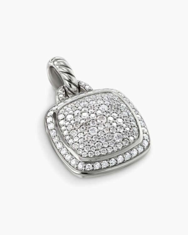 Albion&reg; Pendant Sterling Silver with Pave Diamonds, 14mm