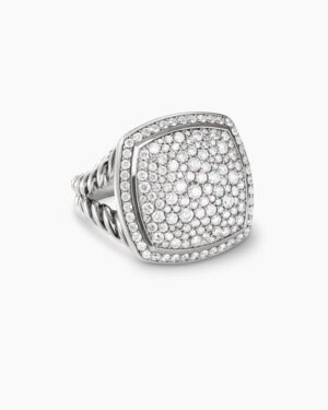 5F82F828-64D5-7AA0-D206-BCD80973E55E.jpg Albion® Ring Sterling Silver with Pave Diamonds, 17mm