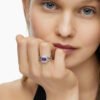 611EFD6A-3C92-BB56-A76E-15434BB1A230.jpg Petite Albion® Ring Sterling Silver with Amethyst and Diamonds - 6