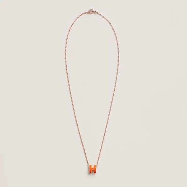 Mini Pop H pendant - Orange Soie
