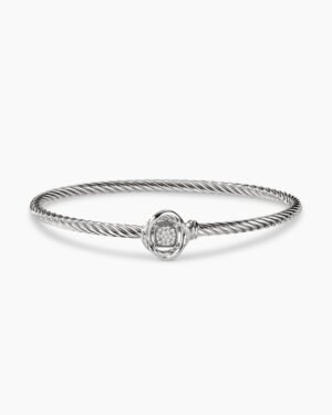 618CFB83-6487-7056-5372-789851591DF3.jpg Infinity Bracelet Sterling Silver with Diamonds, 3mm - 17cm