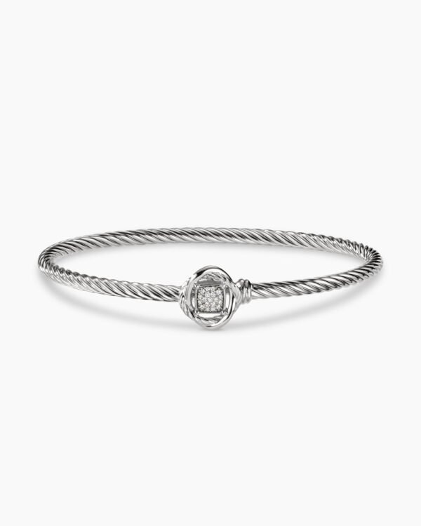 618CFB83-6487-7056-5372-789851591DF3.jpg Infinity Bracelet Sterling Silver with Diamonds, 3mm - 17cm