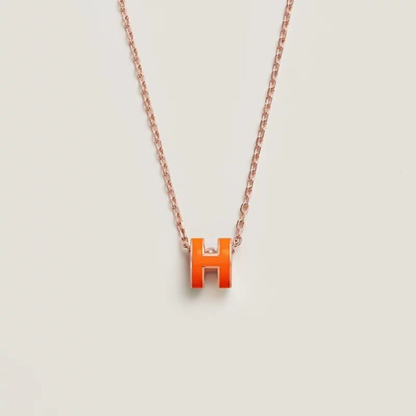 Mini Pop H pendant - Orange Soie