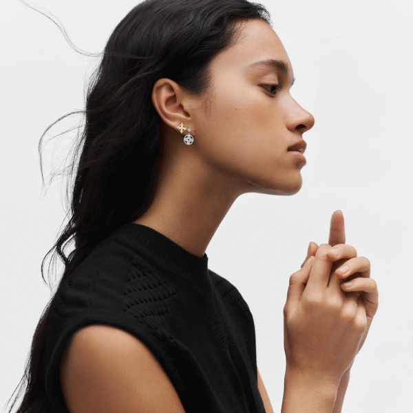 630864AB-47AC-0D1F-D7D5-853640FE155F.png Idylle Blossom Ear Stud, White Gold And Diamonds - Per Unit