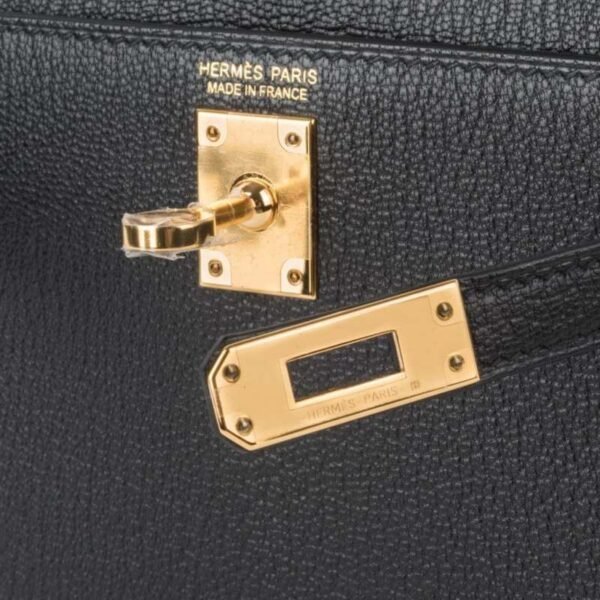 646DDD18-798D-D486-73C5-CC65EBF18300.jpg Kelly 20 Mini Kelly II Sellier Bag Black Chevre Gold Hardware Limited Edition