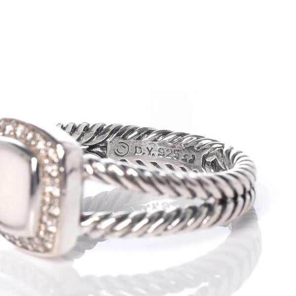 64C833B4-BCFD-3400-9BB9-54CCA87BD1C6.jpg Sterling Silver Diamond White Agate 7mm Petite Albion Ring