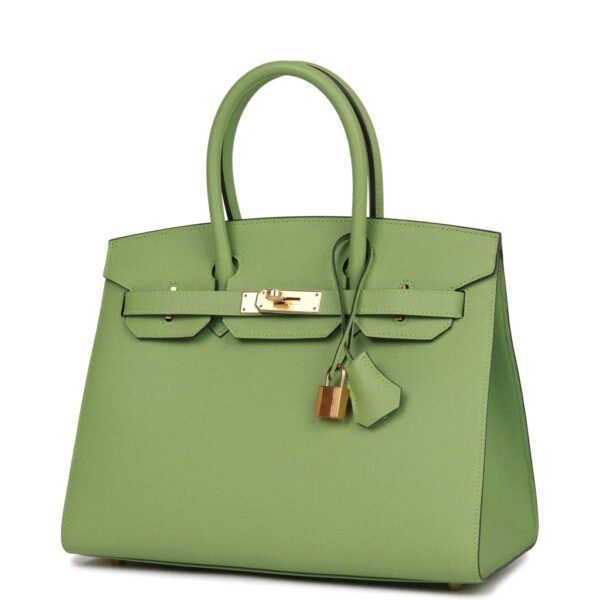 Birkin 35 Vert Criquet Epsom with Palladium Hardware