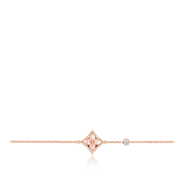 COLOR BLOSSOM BB STAR BRACELET, PINK GOLD, PINK MOTHER-OF-PEARL AND DIAMOND
