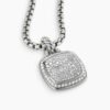 Albion&reg; Pendant Sterling Silver with Pave Diamonds, 14mm