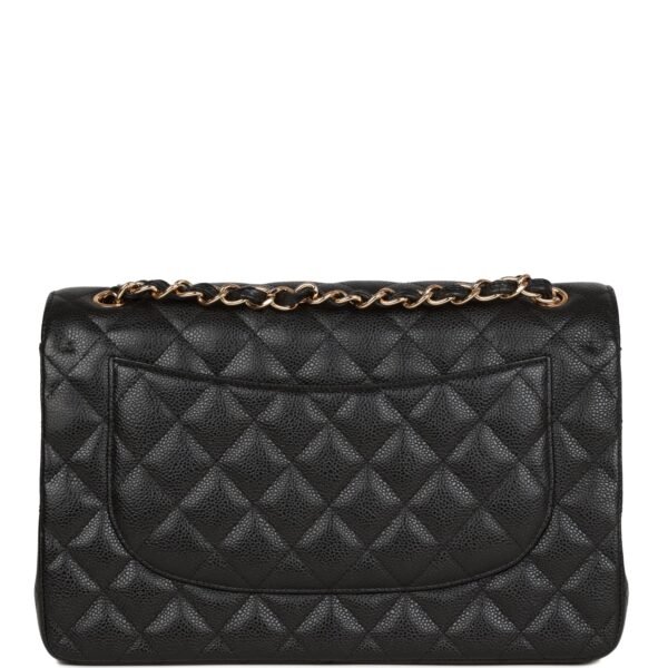 Jumbo Classic Double Flap Bag Black Caviar Gold Hardware