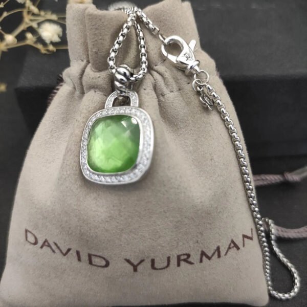 6C832769-EC24-3A10-063C-AE0C39BB4BBE.jpg Albion® Pendant Sterling Silver with Prasiolte and Diamonds, 14mm