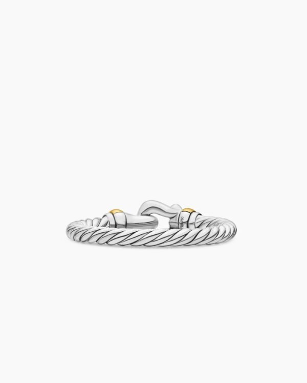 Petite Buckle Ring Sterling Silver with 18K Yellow Gold, 2mm - 6