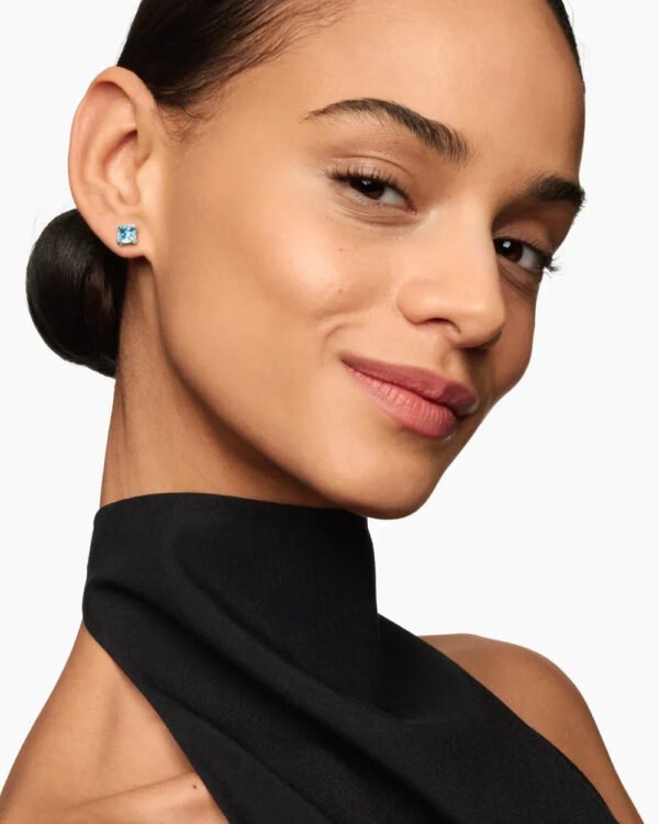 6ECC68C5-E97E-284B-3BBB-4D85328F14D6.jpg Petite Chatelaine® Stud Earrings Sterling Silver with Blue Topaz and Diamonds