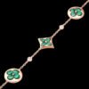 Color Blossom Bb Multi-Motif Bracelet, Pink Gold, Malachite And Diamonds