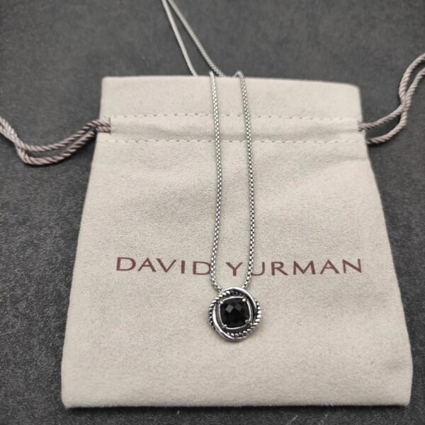 Petite Chatelaine&reg; Necklace Sterling Silver with Black Onyx, 10mm